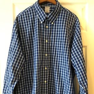 Men’s blue plaid Brooks brothers size 2xl